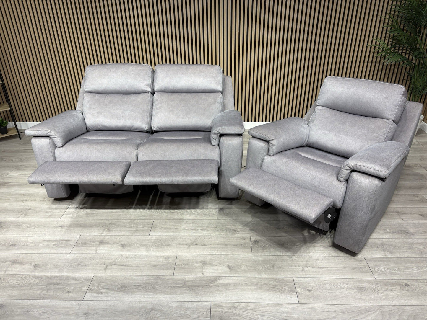 G Plan THORNBURY Fabric 2 Seater Sofa + Armchair, Power Recliners - RRP £5,940
