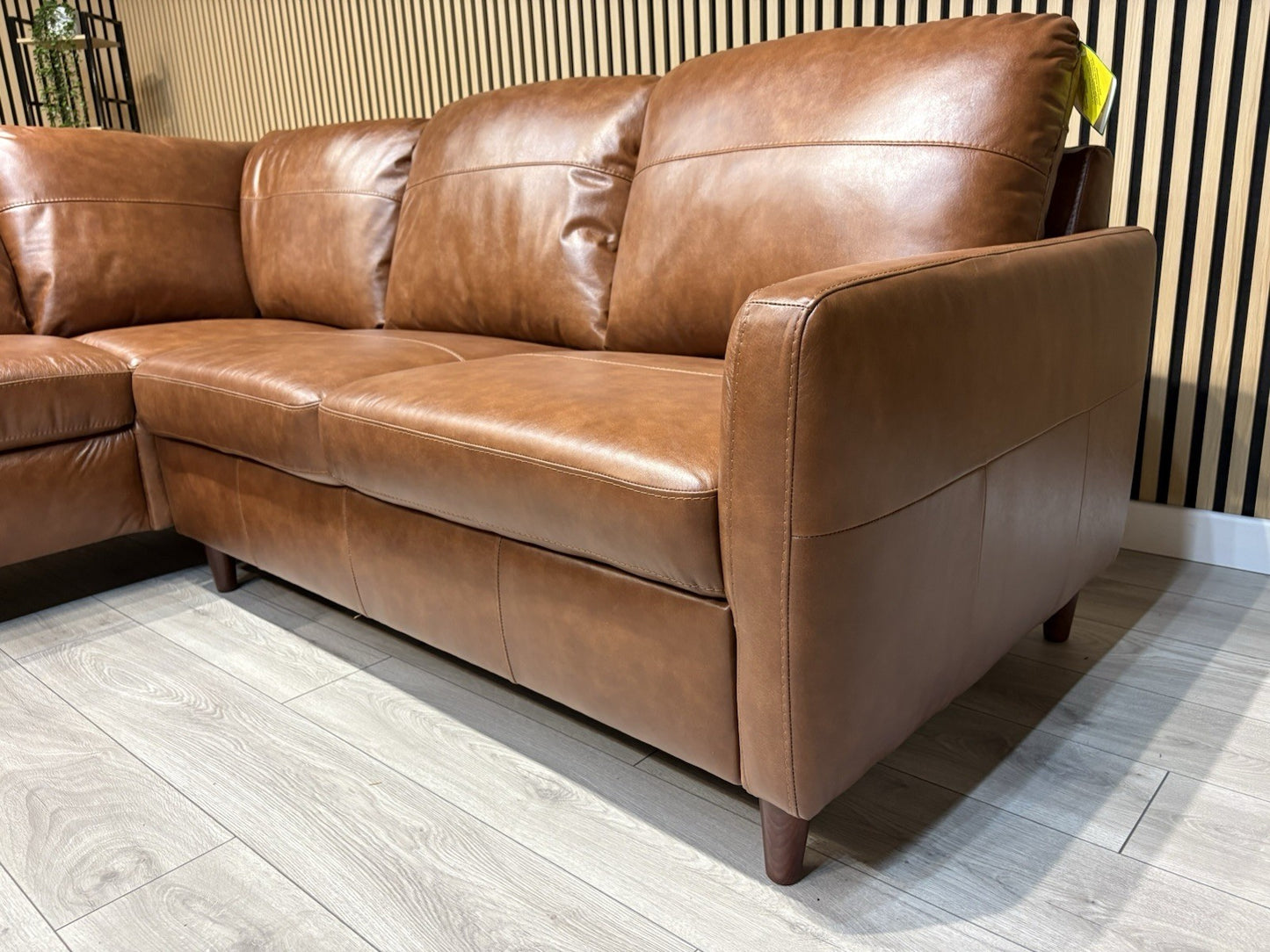 John Lewis BAILEY Style Leather 2 Corner 2 Sofa, Tan - RRP £3,679