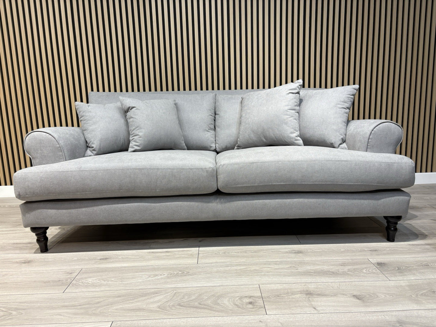 Laura Ashley LYNDEN Style Fabric 3 Seater + 2 Seater Sofa Set, Grey - RRP £2,500