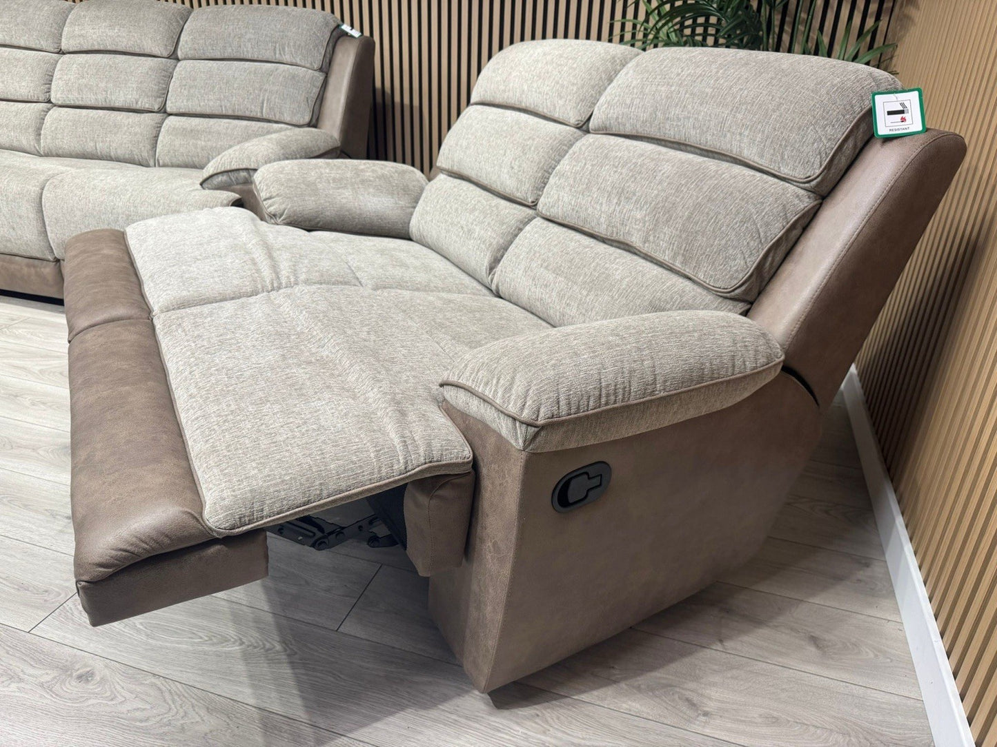 DFS LAKELYN Style Fabric 3 + 2 Seater Sofa + Armchair Set, Manual Recliners