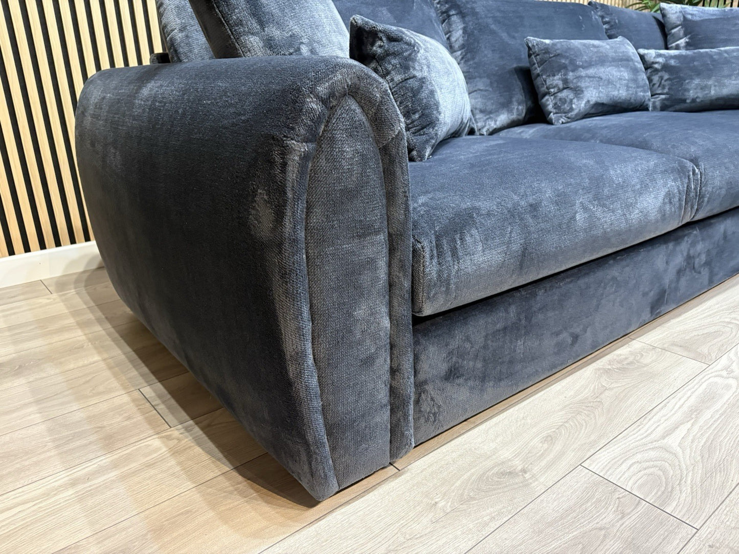 Sofology MARBLE ARCH Style Fabric RHF Corner Sofa, Black - RRP £3,599