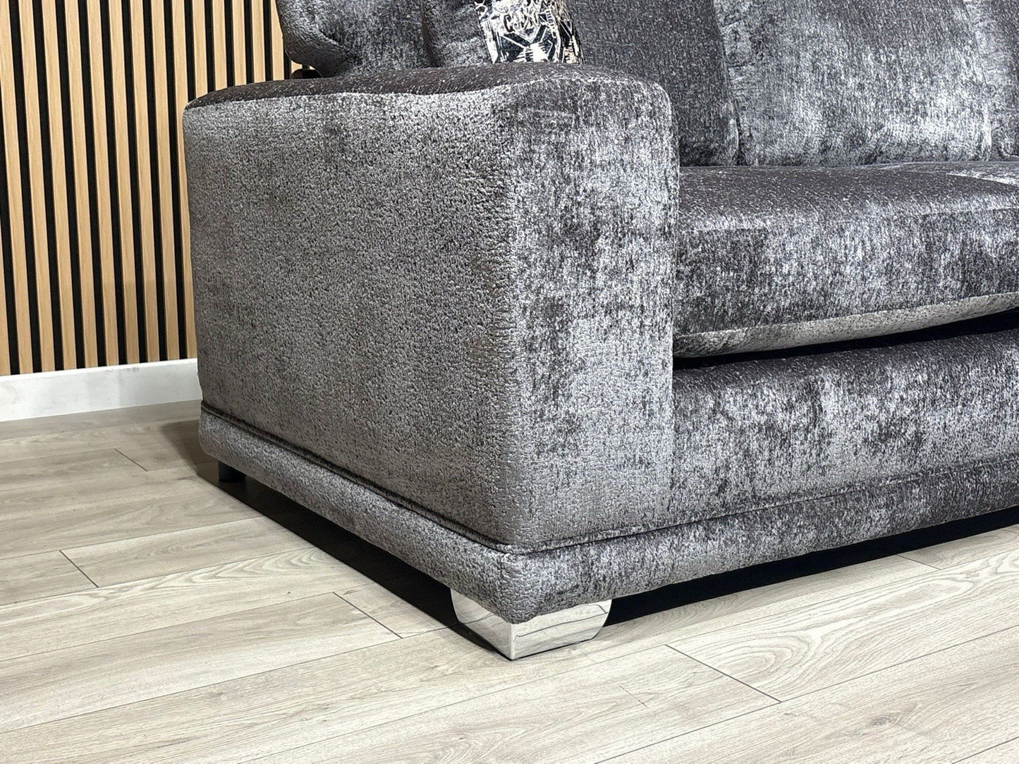 Deluxe Fabric Open End Chaise Corner Sofa + Footstool - RRP £2799