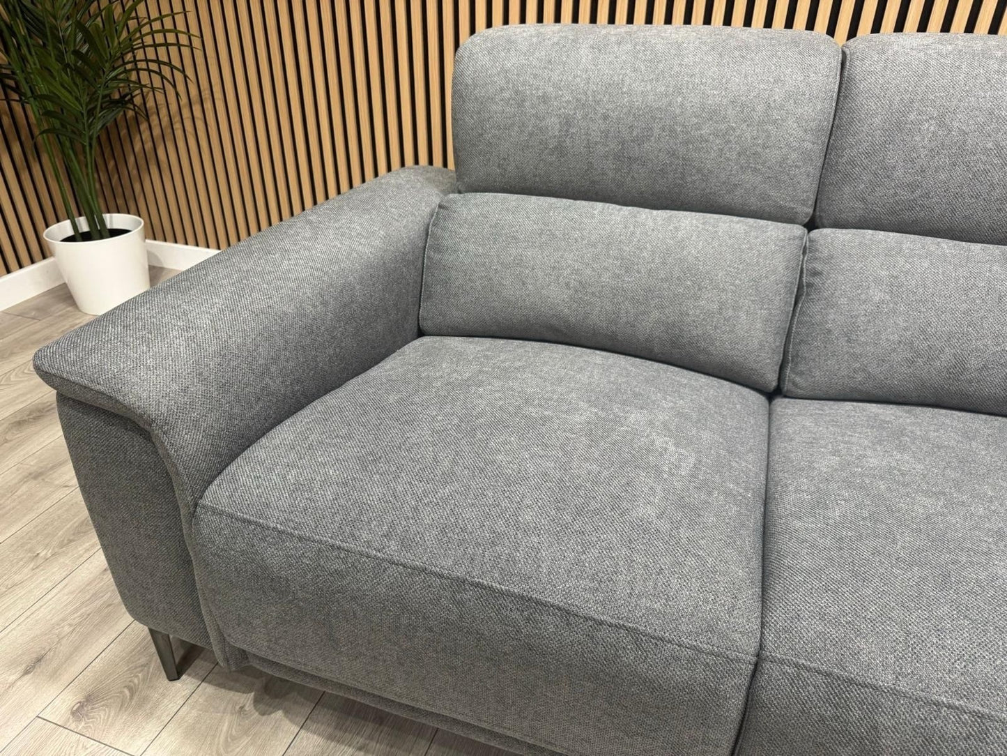 DFS Sample - SAN MATEO Style Fabric 3 + 2 Seater Power Sofa Set - RRP £3,098