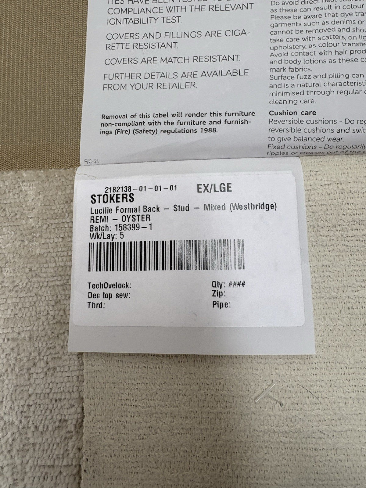 Westbridge - LUCILLE Extra Large Fabric 4 Seater Sofa, Oyster - RRP £2,695