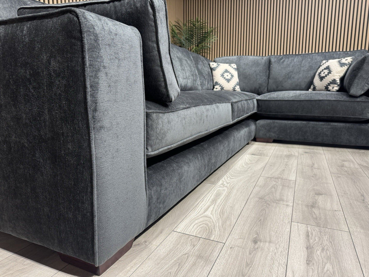 Sofology CAVALLI Style Fabric Small 3 Corner 1.5 Sofa, Slate - RRP £4,499