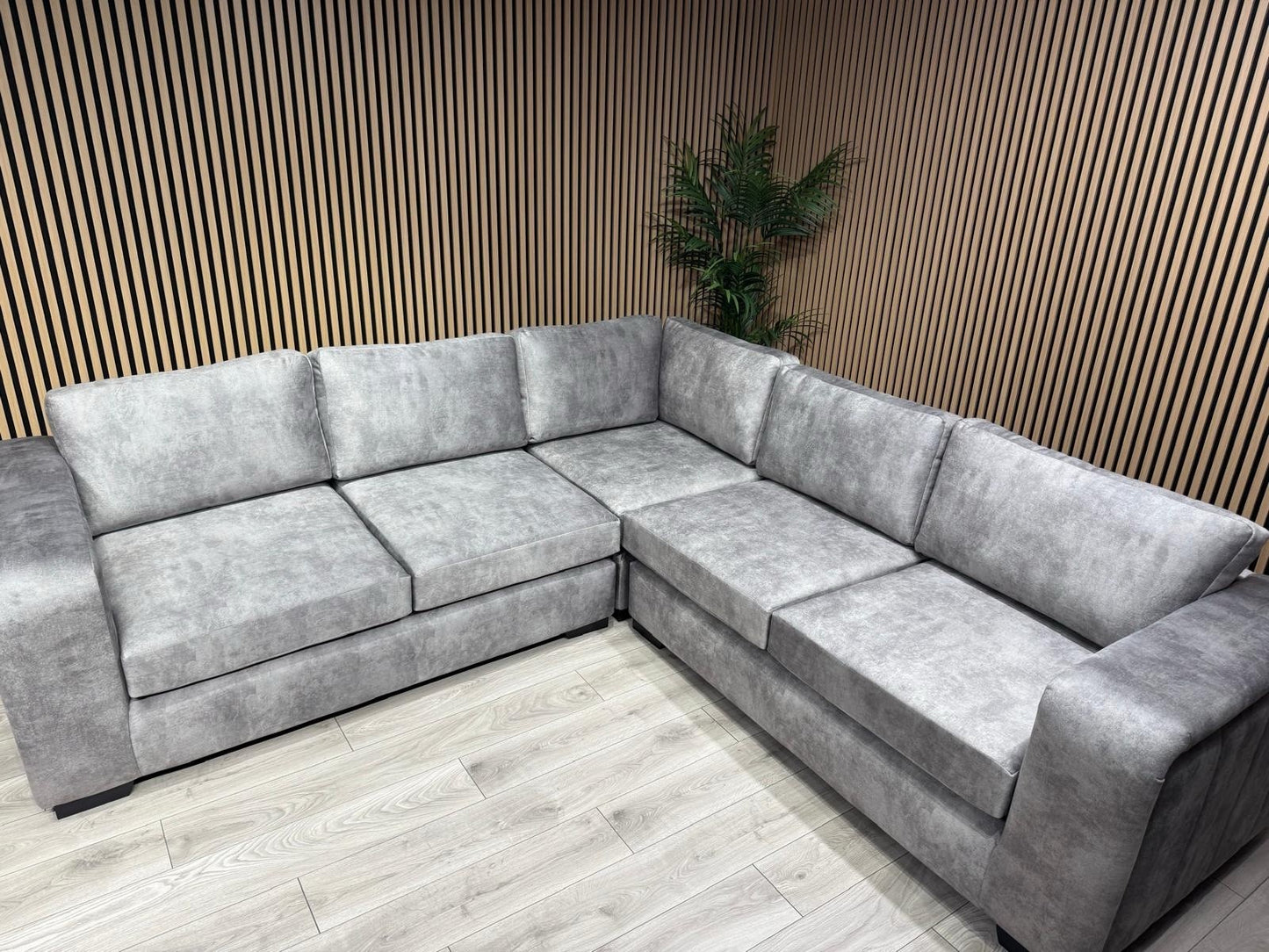 John Lewis Sample - Madrid Corner Sofa Fabric 2c2 Seater + Stool RRP £2599