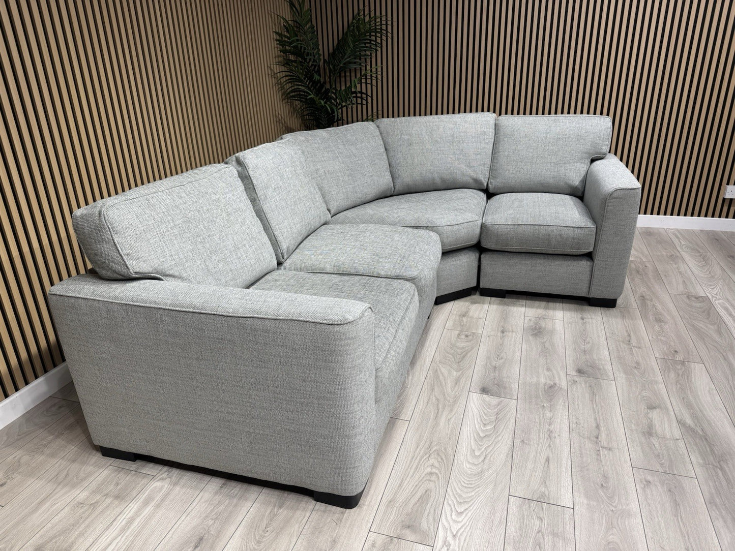 Furniture Village ELORA Fabric RHF Corner Sofa + Large Footstool - RRP £3,490