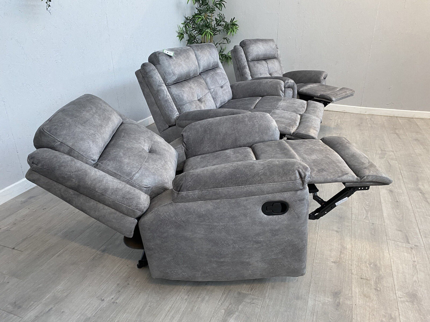 DFS - CASIMIR Style Fabric 2 Seater Sofa + 2 x Armchairs, Recliners - RRP £2,297