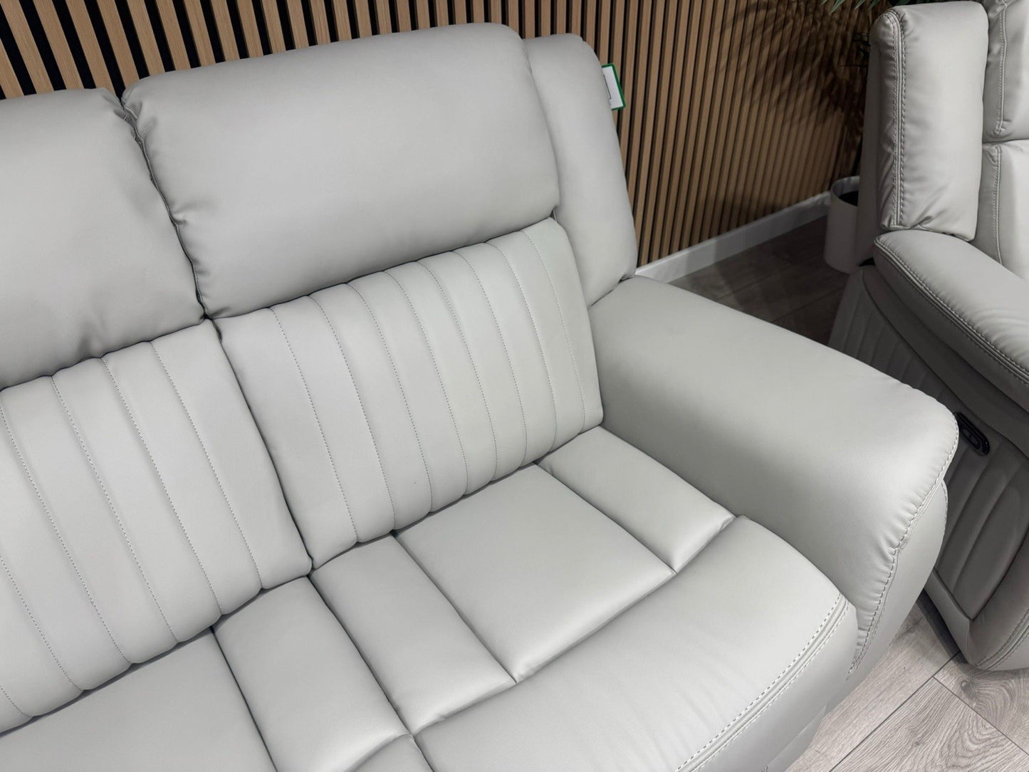 DOMINO Leather 3 Seater Sofa + 2 x Armchairs Set, Power Recliners - RRP £3,495