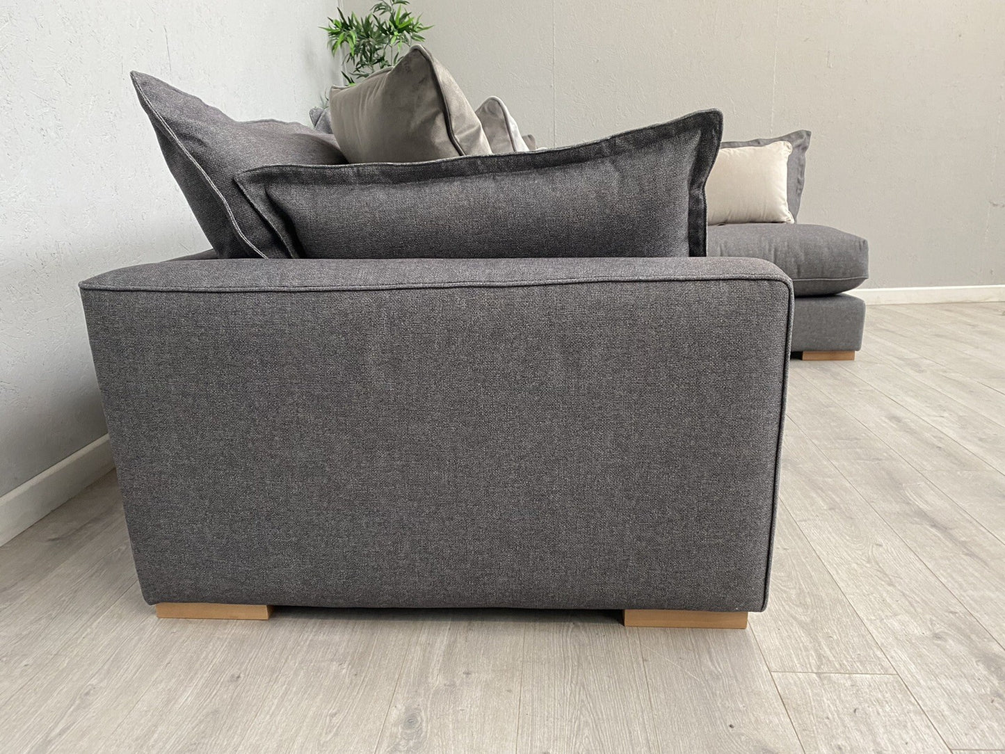Sofology - GAIA Fabric RHF Open End Corner Sofa, Grey Slate Mix - RRP £3,499