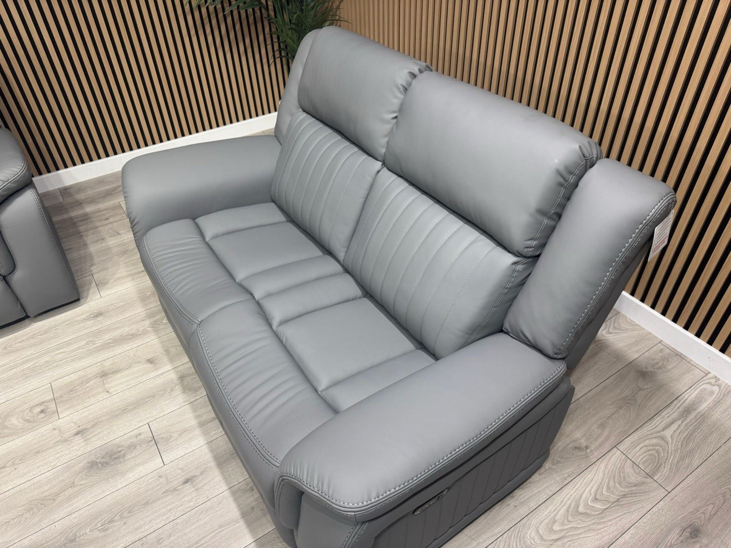 DOMINO 3 Seater + 2 Seater Leather Sofa Set, Power Recliners - RRP £2,995