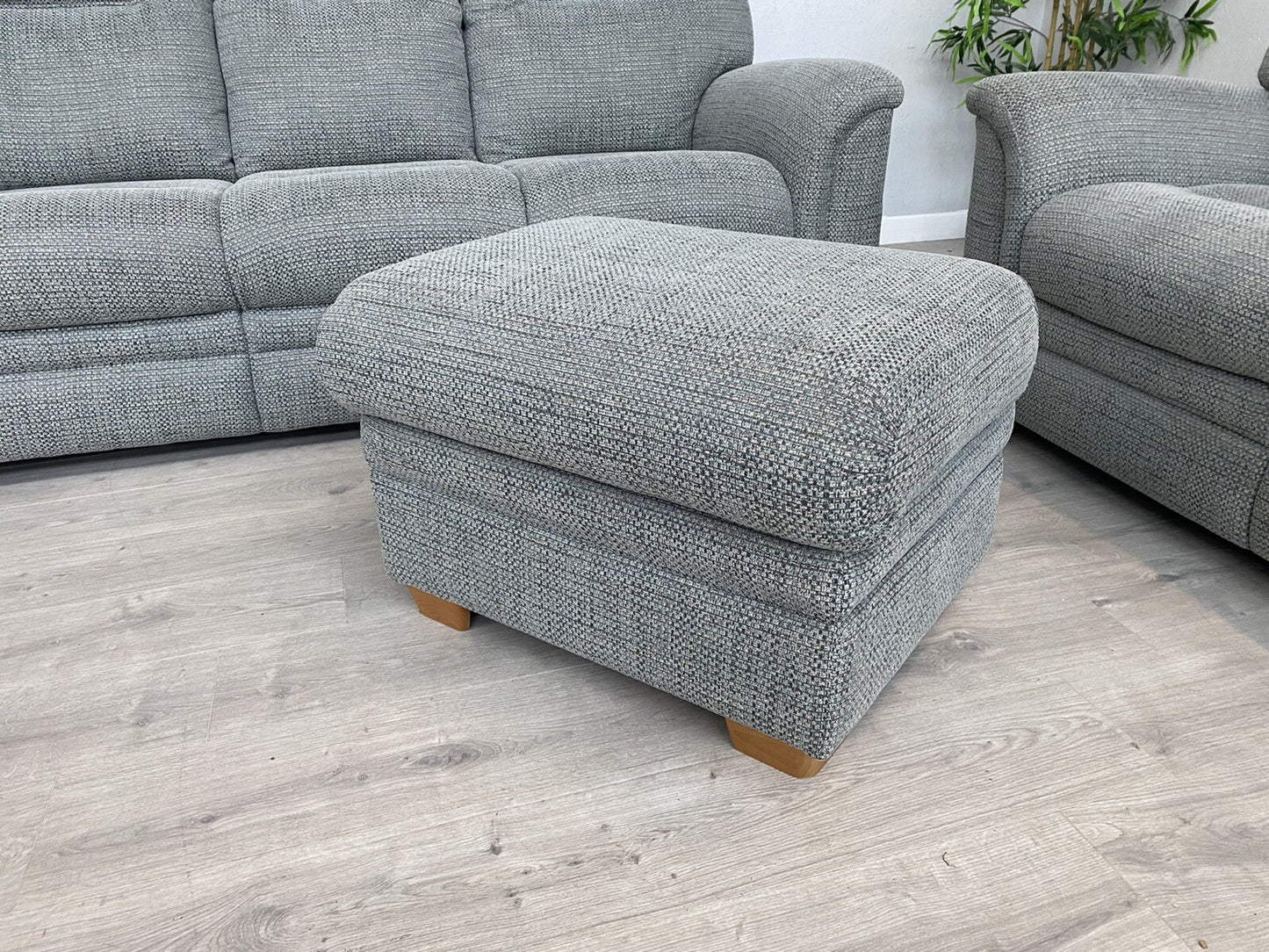 Parker Knoll - HUDSON 23 Fabric 3 Seater + 2 Seater Sofas + Stool - RRP £5,215