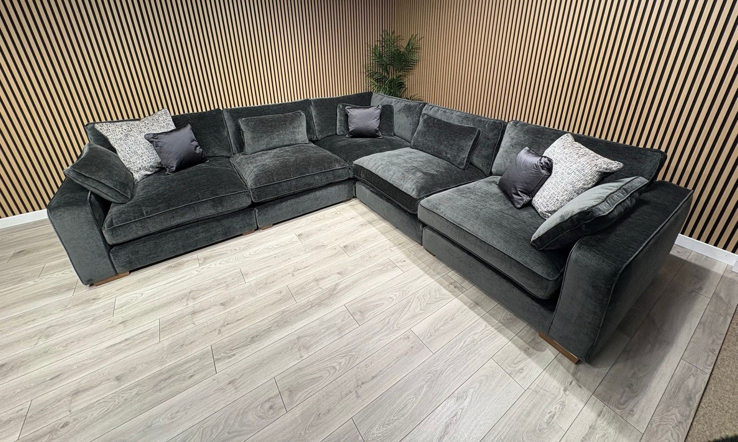 Sofology CAVALLI Fabric Modular 3 Corner 3 Sofa, Slate - RRP £5,499