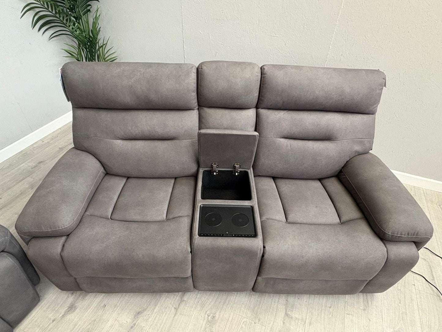 Furniture Village CINEMAX 3 + 2 Seater Power Recliner Media Sofa Set + Footstool