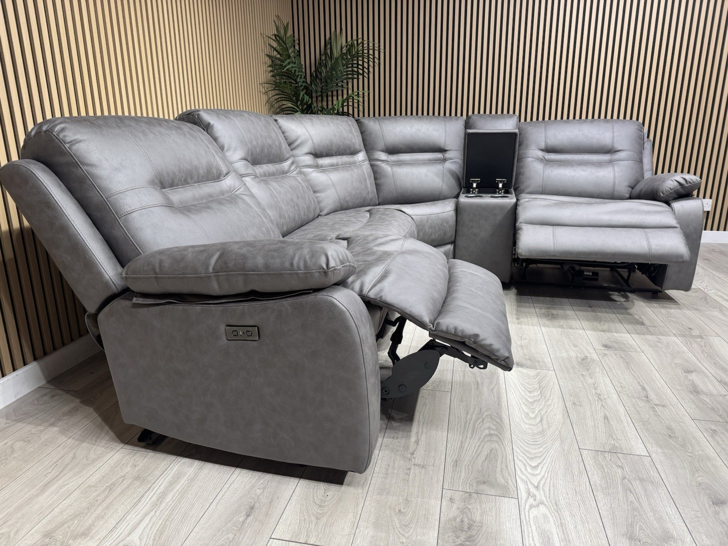 DFS Model Fabric Modular Corner Sofa + Console, Power Recliners - RRP £2,599