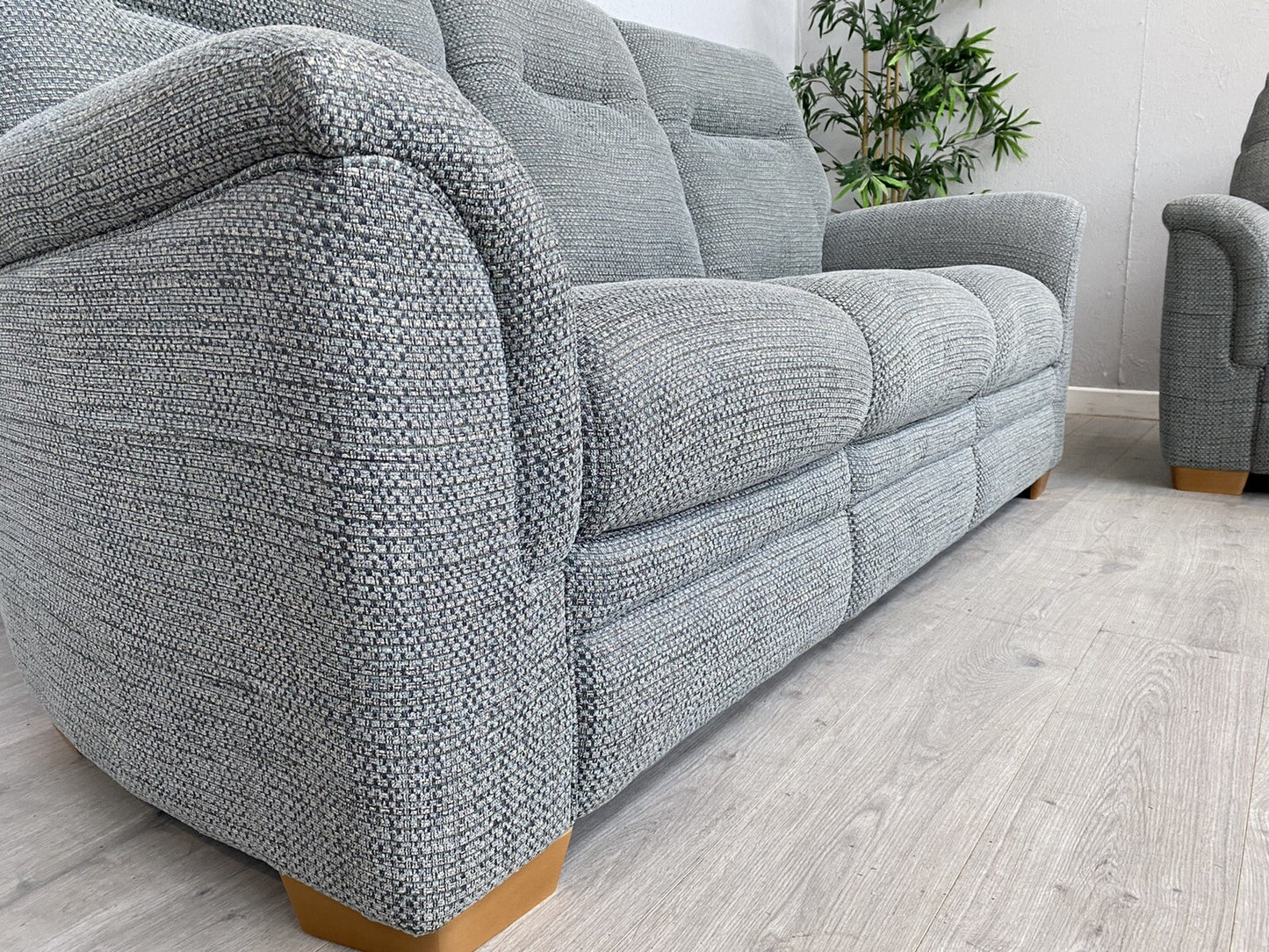 Parker Knoll - HUDSON 23 Fabric 3 Seater + 2 Seater Sofas + Stool - RRP £5,215