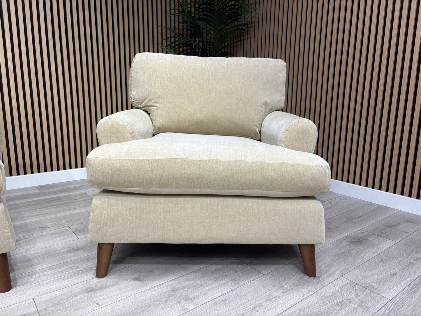 Furniture Village JACKSON Fabric Velvet 4 Seater Sofa + Armchair - RRP £1,840