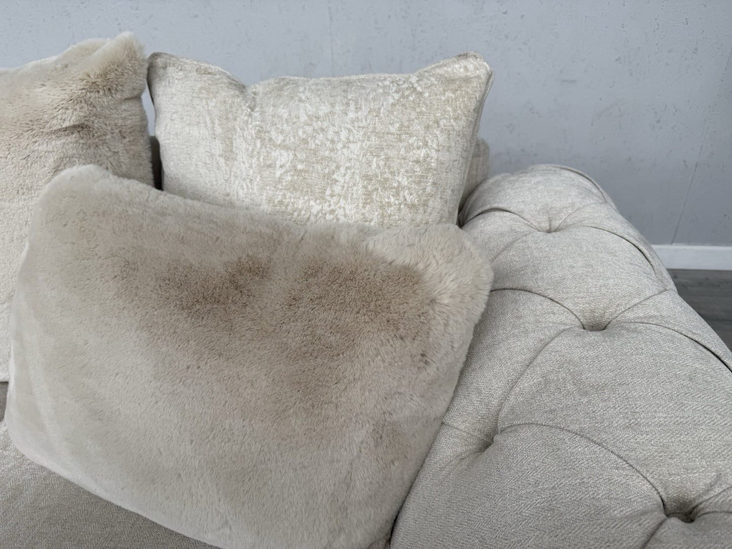 Furniture Village BLENHEIM Fabric 2 Seater Sofa Scatter Back Ivory - RRP £2495