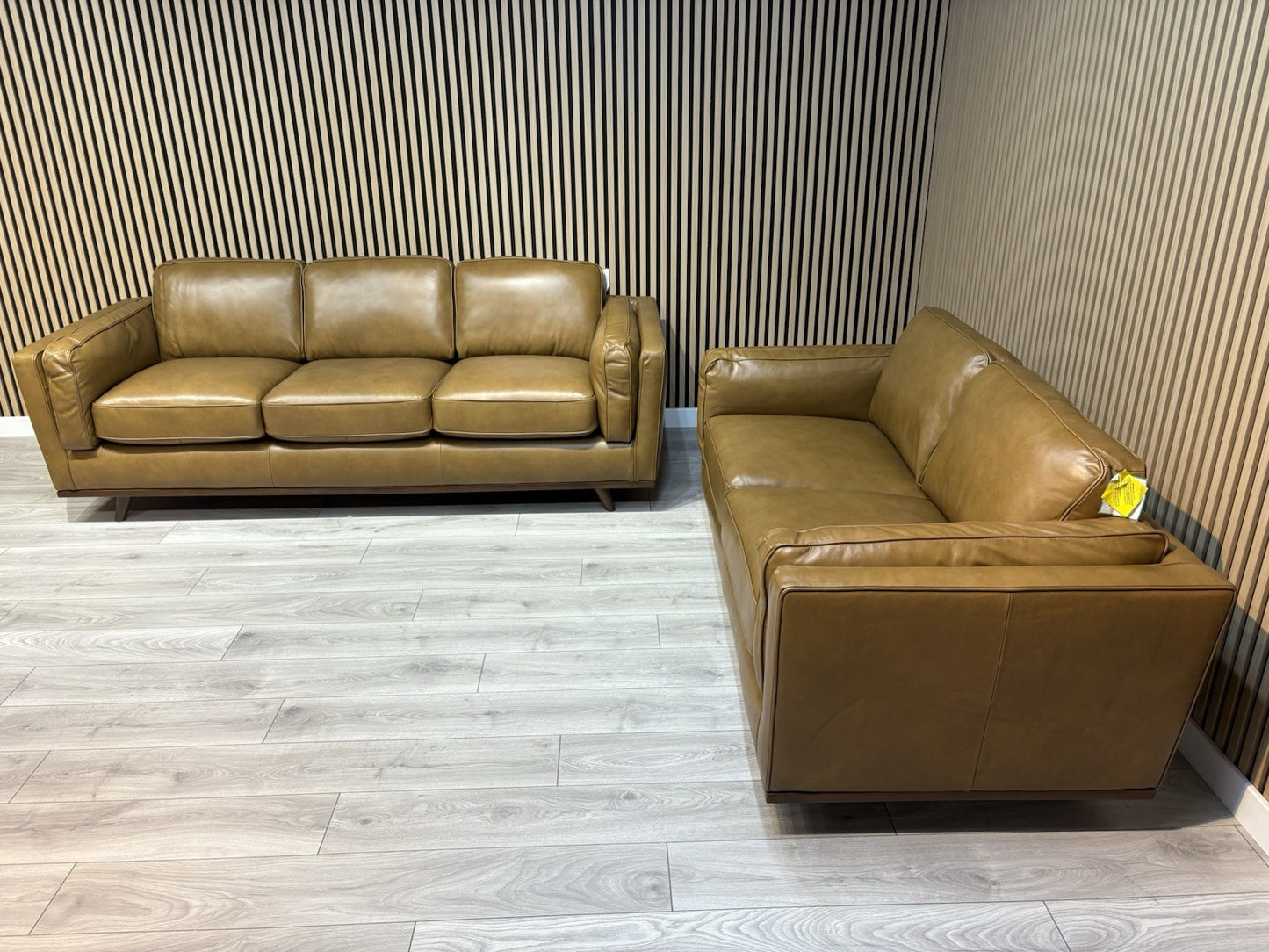 John Lewis Sample VALENCIA 3 Seater + 2 Seater Leather Sofa Set - RRP £4,398