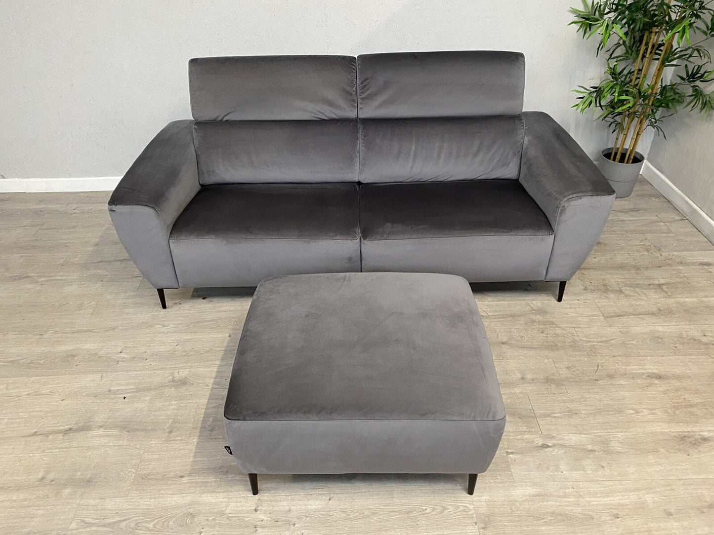 Furniture Village Nicoletti MILANO Fabric 3 Seater Sofa + Footstool - RRP £4,090