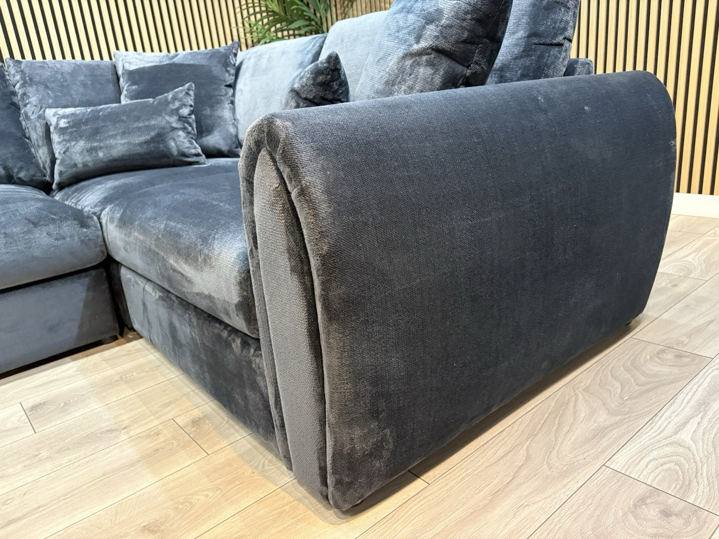 Sofology MARBLE ARCH Style Fabric RHF Corner Sofa, Black - RRP £3,599