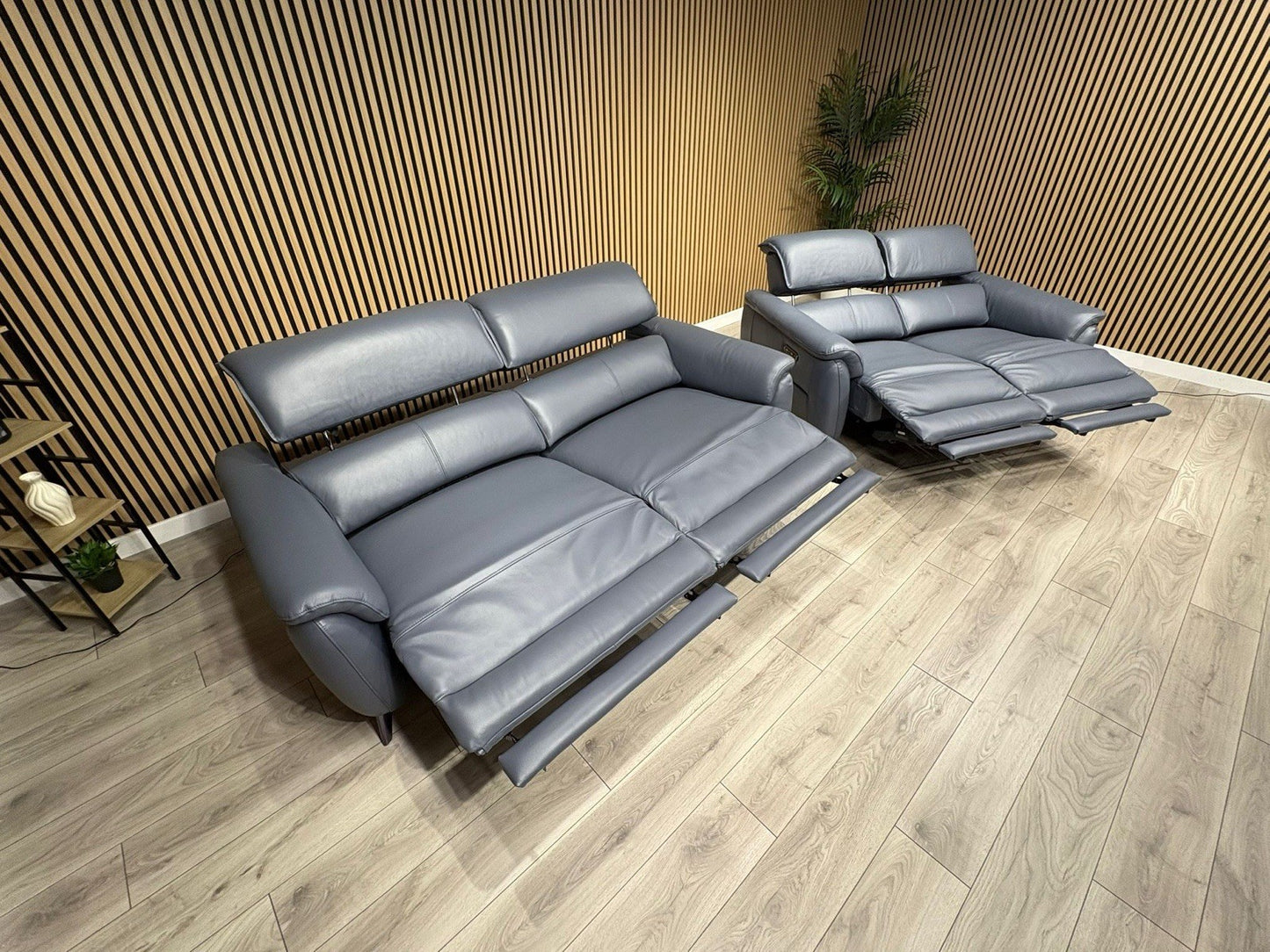 Furniture Village JUDE Style Leather 3 + 2 Seater Power Sofa Set - RRP £4,690