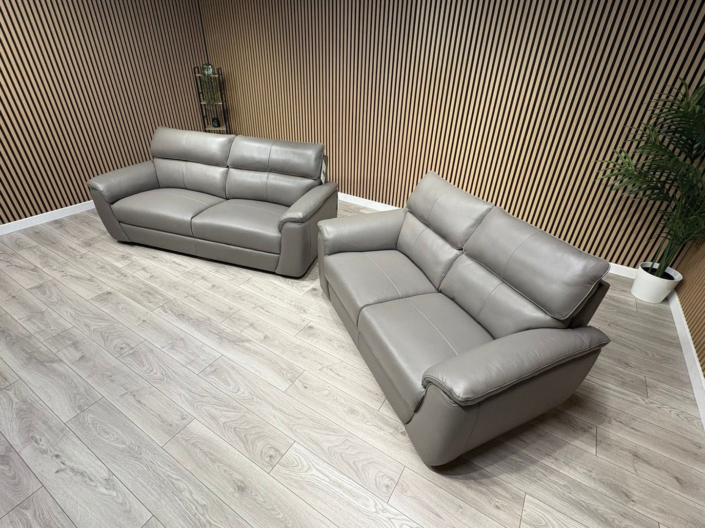 MISSOURI Style Leather 3 Seater + 2 Seater Sofa Set - RRP £3,190