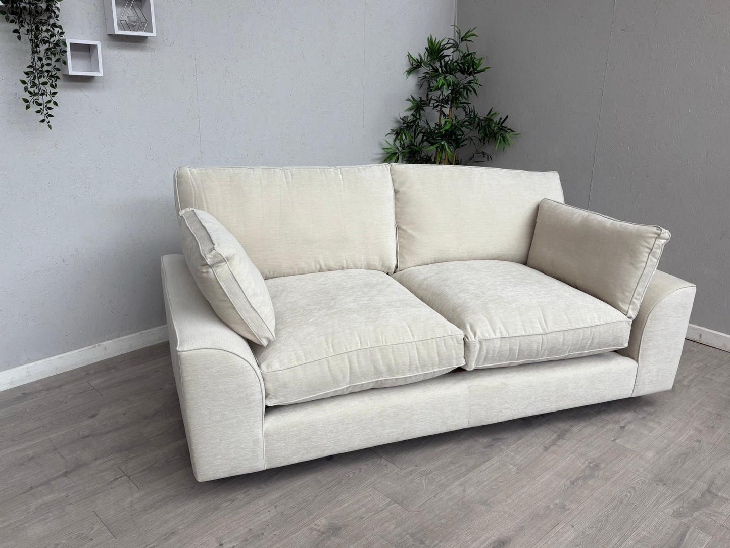 NEXT - STAMFORD Large 3 Seater Grand Sit Sofa, Fine Chenille Oyster - RRP £1,450