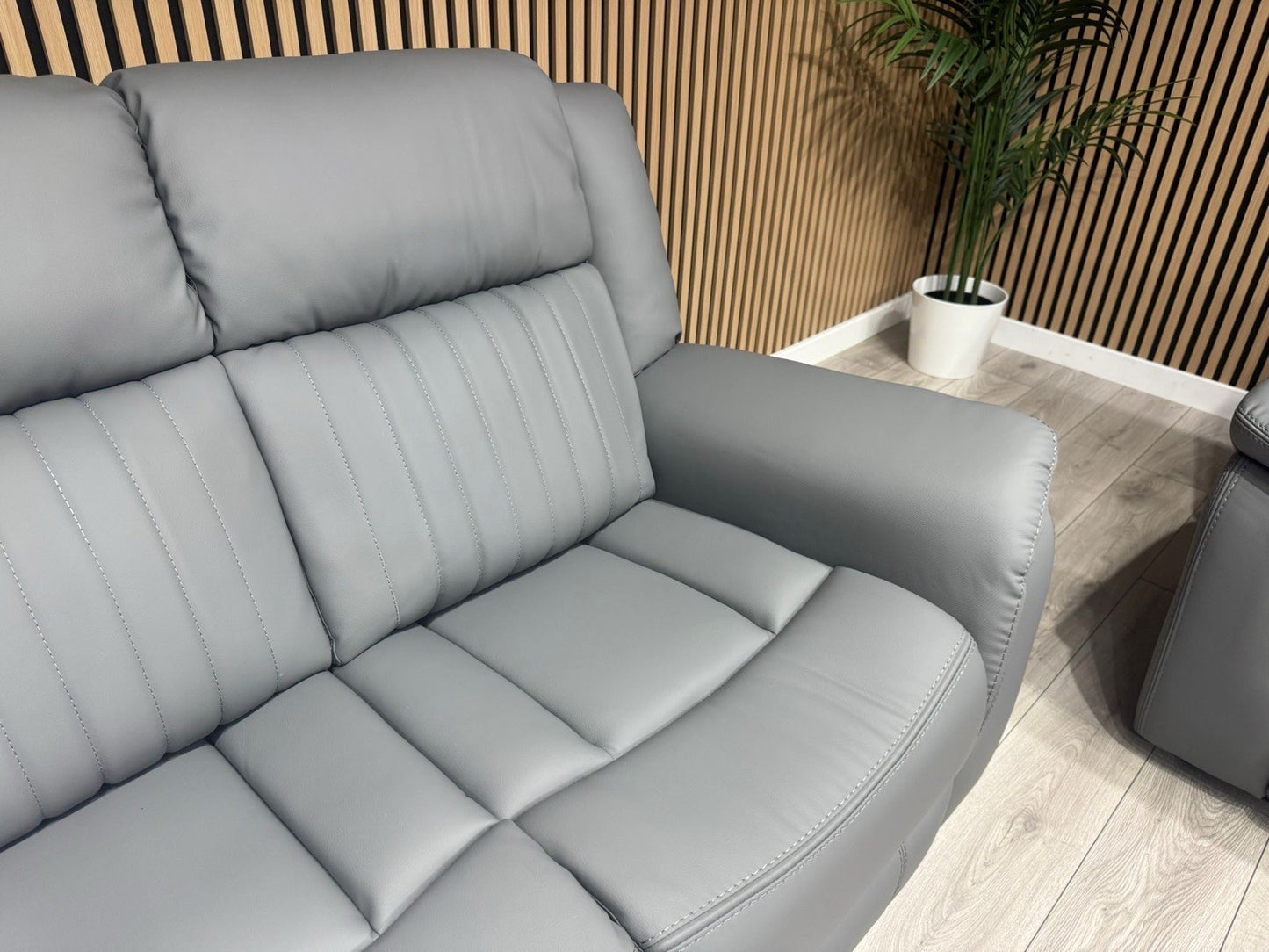 DOMINO 3 Seater + 2 Seater Leather Sofa Set, Power Recliners - RRP £2,995