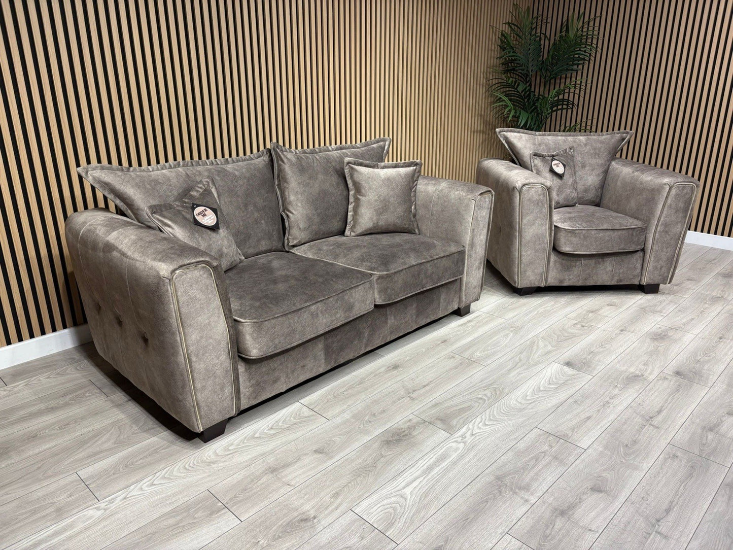 DFS - CHERISHED Style 2 Seater Sofa + Armchair Set, Formal Back - RRP £2,148