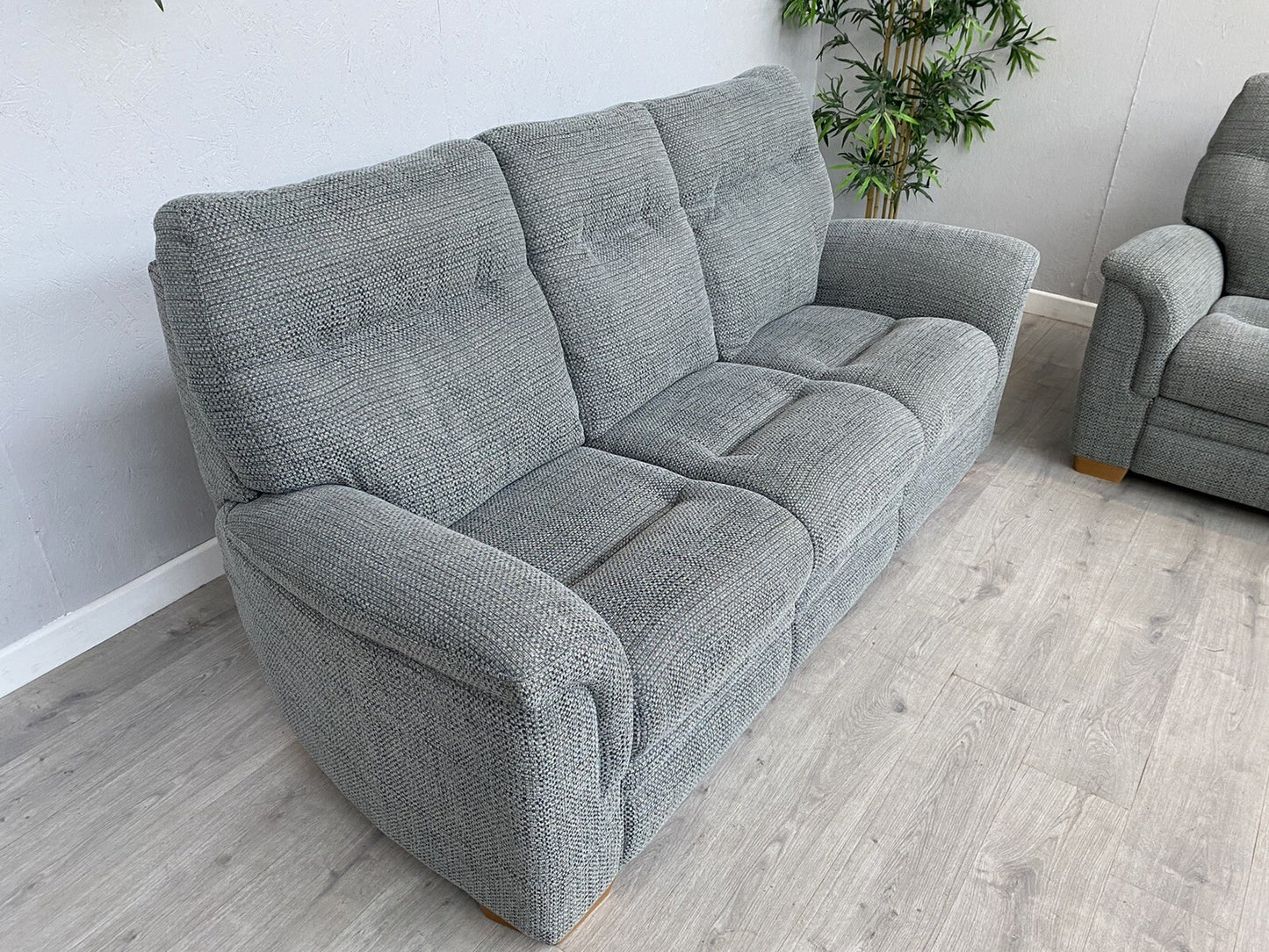 Parker Knoll - HUDSON 23 Fabric 3 Seater + 2 Seater Sofas + Stool - RRP £5,215