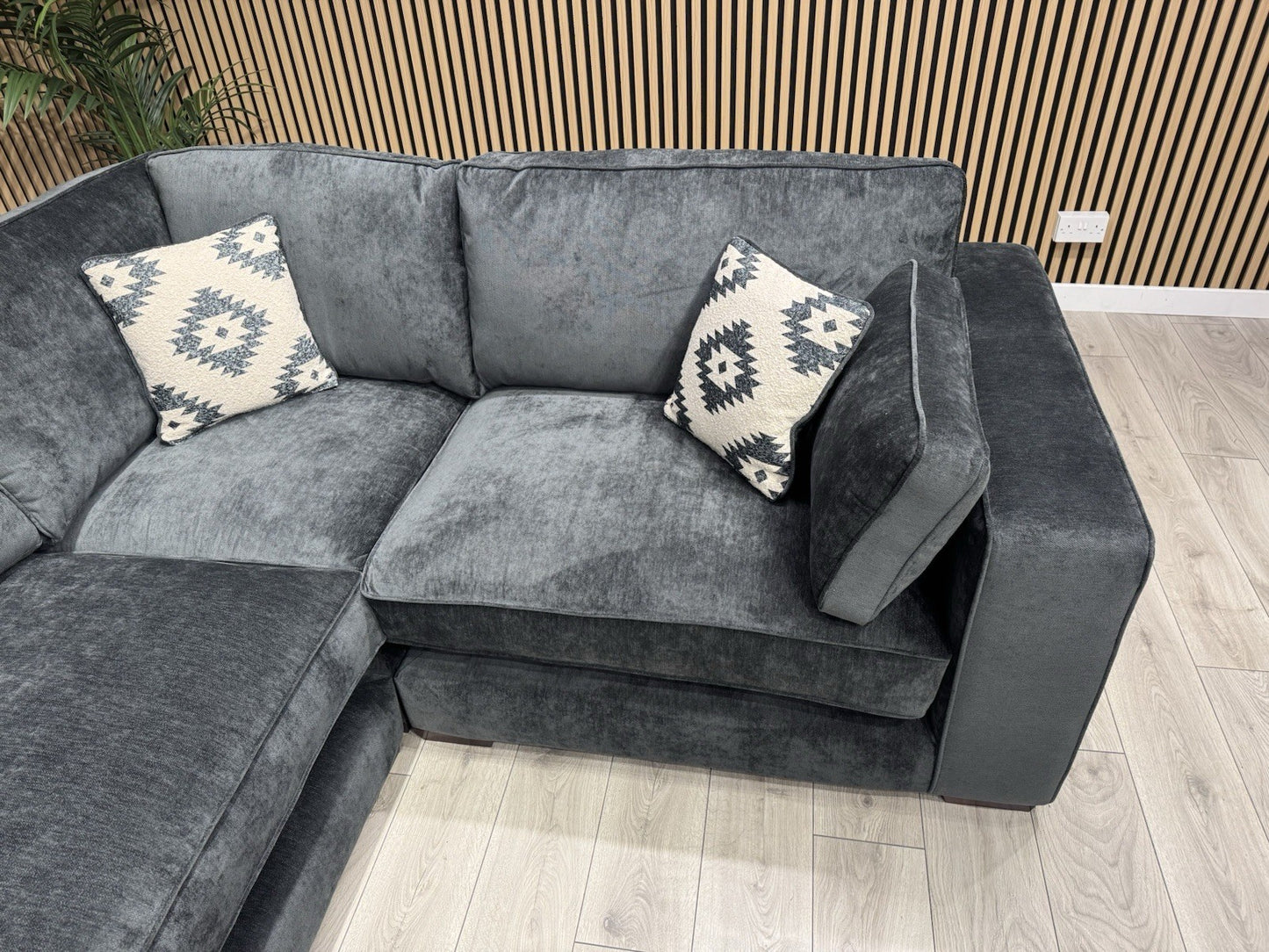 Sofology CAVALLI Style Fabric Small 3 Corner 1.5 Sofa, Slate - RRP £4,499