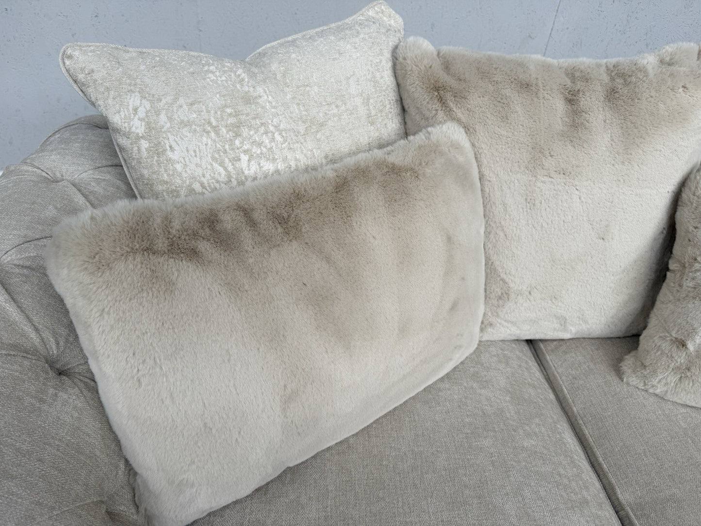 Furniture Village BLENHEIM Fabric 2 Seater Sofa Scatter Back Ivory - RRP £2495