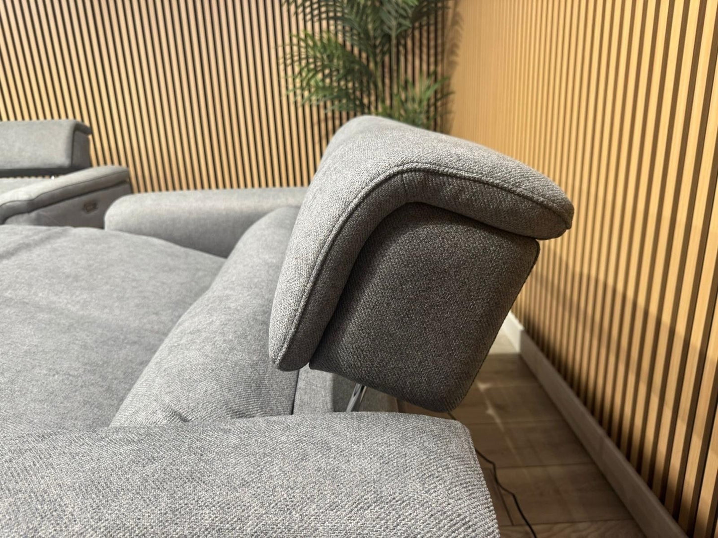 DFS Sample - SAN MATEO Style Fabric 3 + 2 Seater Power Sofa Set - RRP £3,098