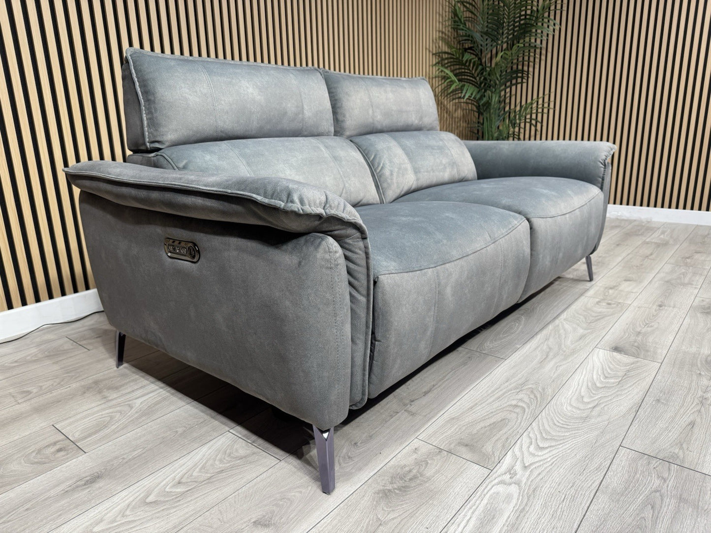 Furniture Village JUDE Fabric 3 Seater Power Recliner Sofa, Fern - RRP £2,195
