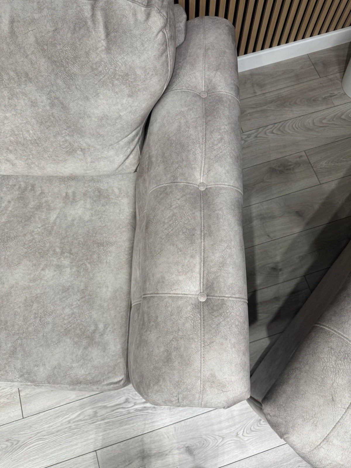 Furniture Village Boutique AURA Fabric 2 x Armchairs, Oatmeal - RRP £2,190