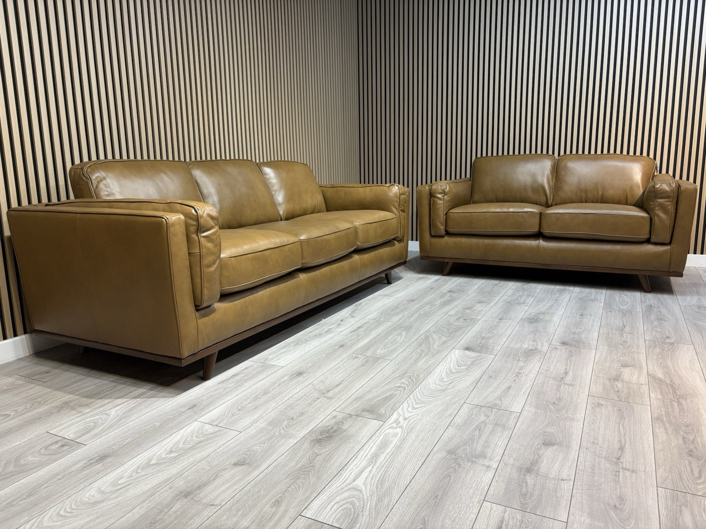 John Lewis Sample VALENCIA 3 Seater + 2 Seater Leather Sofa Set - RRP £4,398