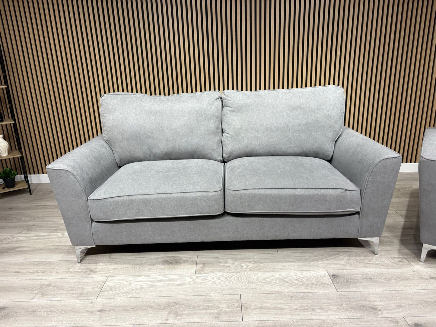 Furniture Village LEGEND Fabric 3 Seater Sofa + Armchair, Pewter - RRP £1,990