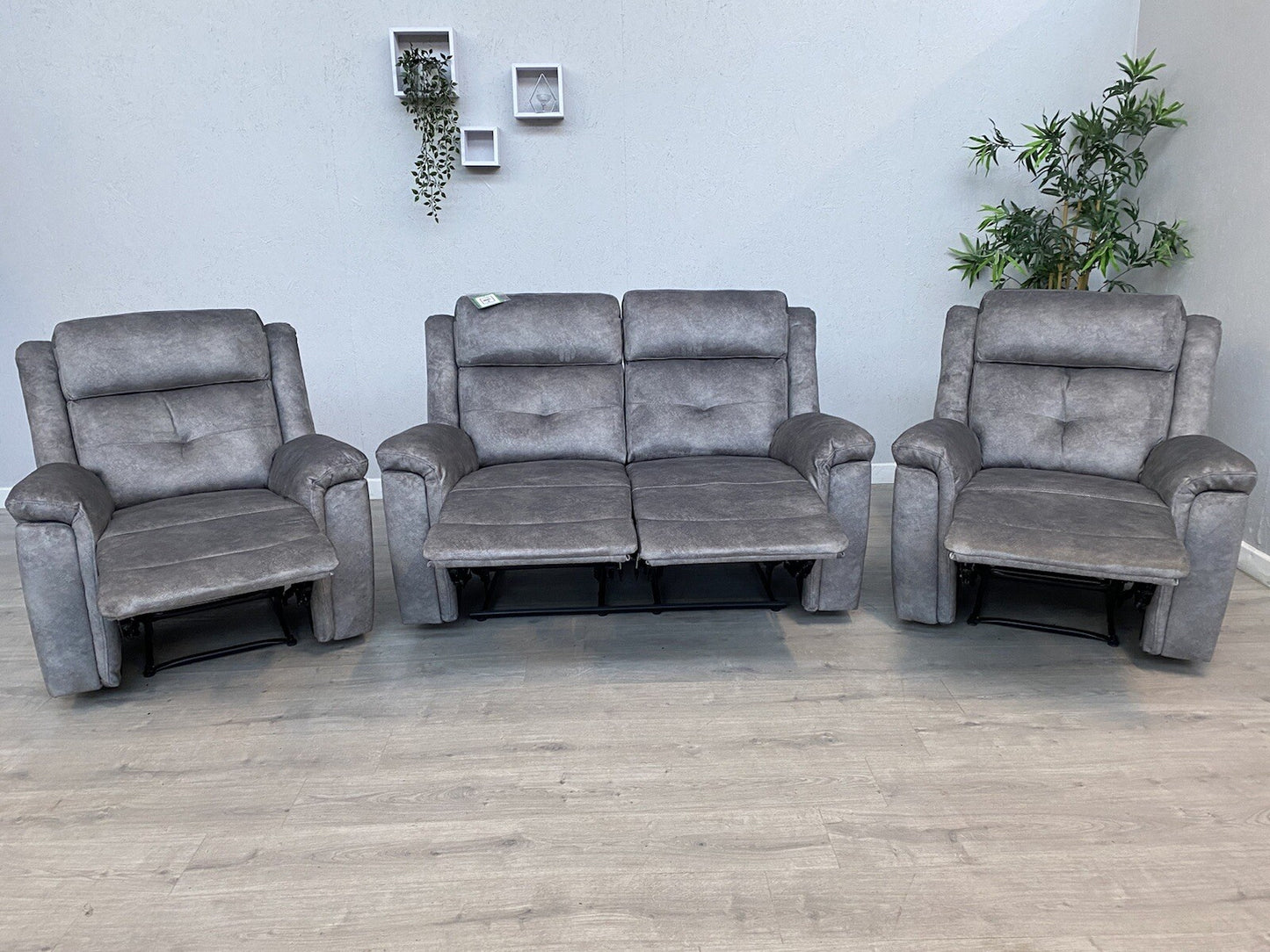 DFS - CASIMIR Style Fabric 2 Seater Sofa + 2 x Armchairs, Recliners - RRP £2,297