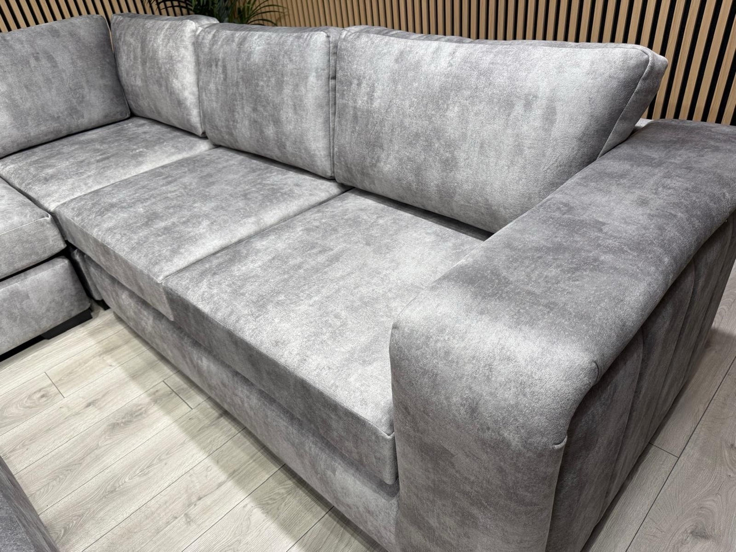John Lewis Sample - Madrid Corner Sofa Fabric 2c2 Seater + Stool RRP £2599