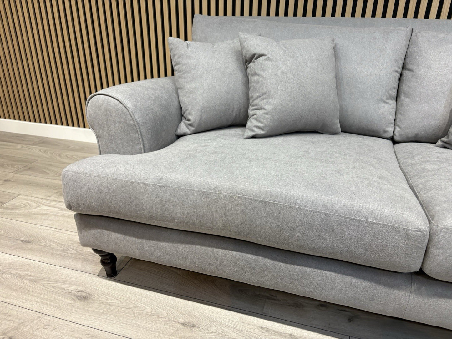 Laura Ashley LYNDEN Style Fabric 3 Seater + 2 Seater Sofa Set, Grey - RRP £2,500