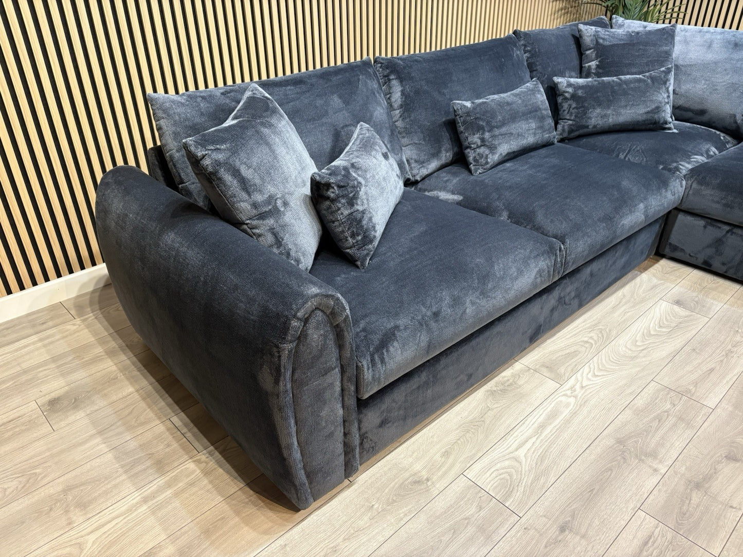 Sofology MARBLE ARCH Style Fabric RHF Corner Sofa, Black - RRP £3,599