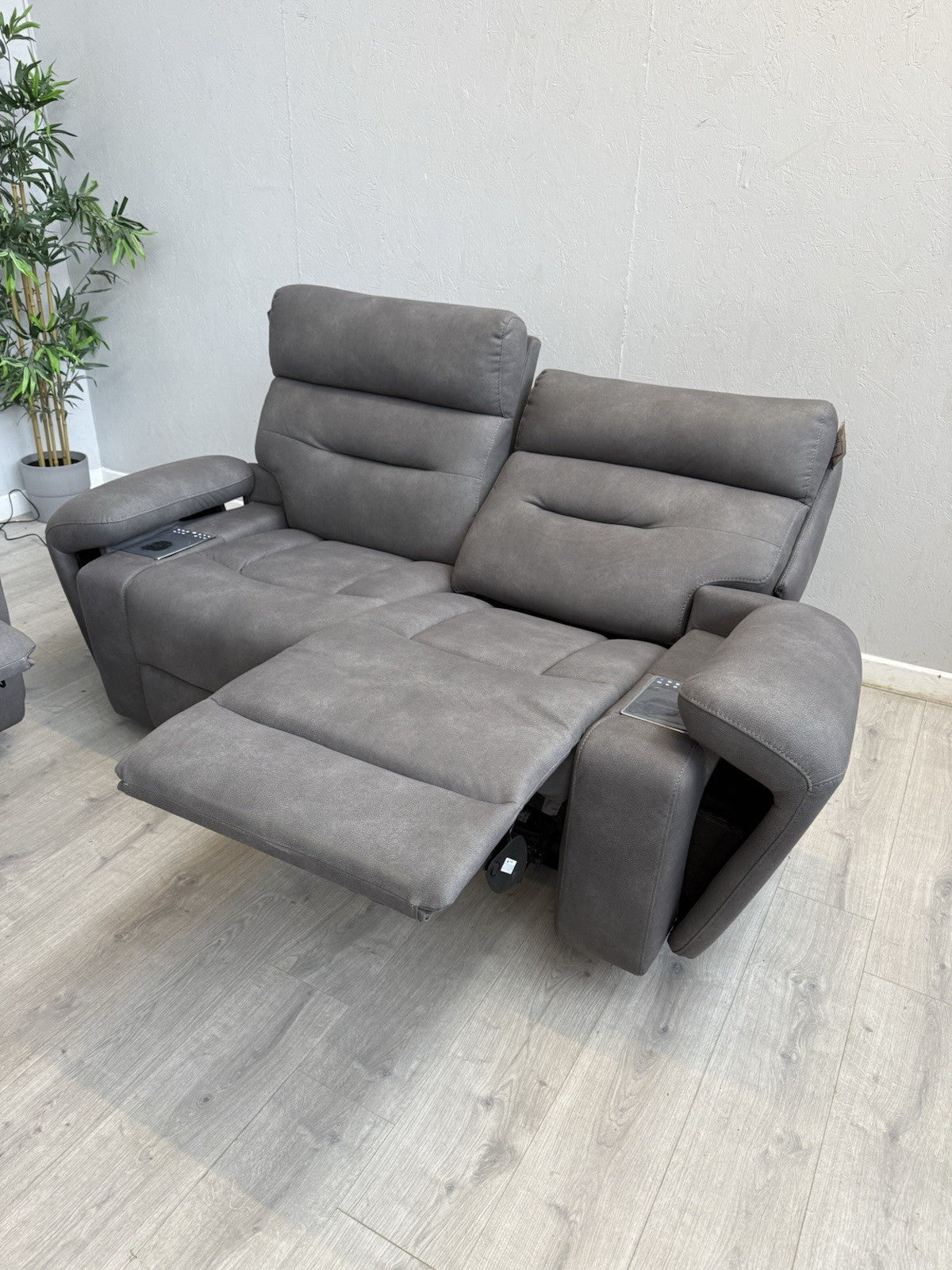 Furniture Village CINEMAX 3 Seater + 2 Seater Power Recliner Media Sofa Set.