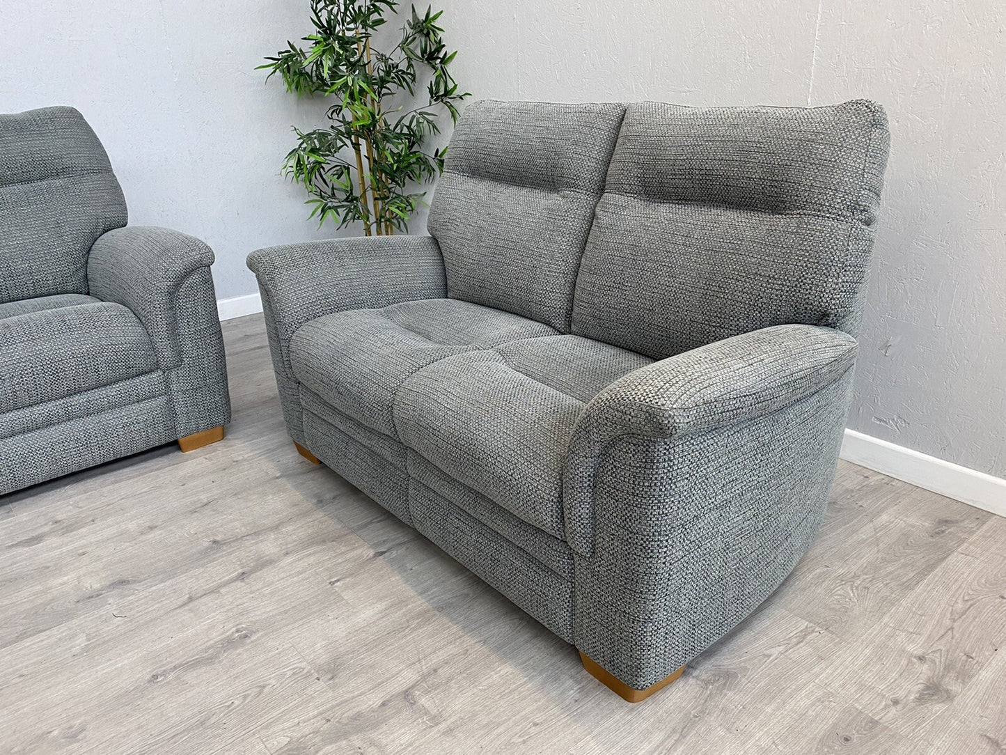 Parker Knoll - HUDSON 23 Fabric 3 Seater + 2 Seater Sofas + Stool - RRP £5,215