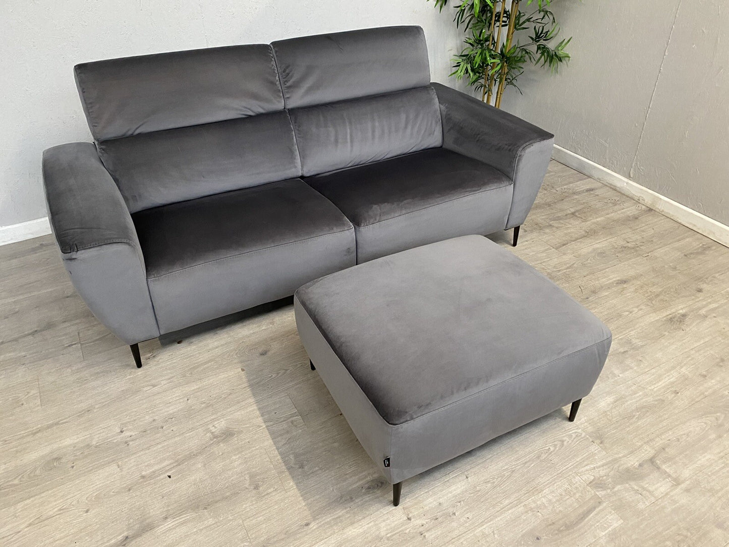Furniture Village Nicoletti MILANO Fabric 3 Seater Sofa + Footstool - RRP £4,090