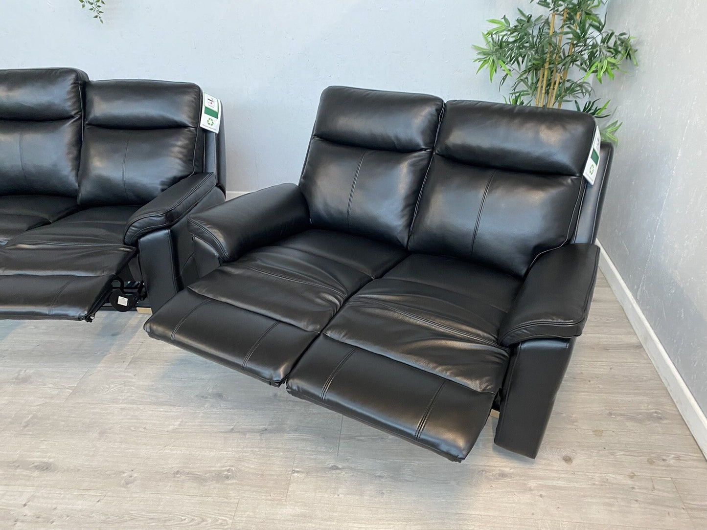 DFS - New Navona Leather 3 + 2 Seater Power Recliner Sofa Set - RRP £3,898
