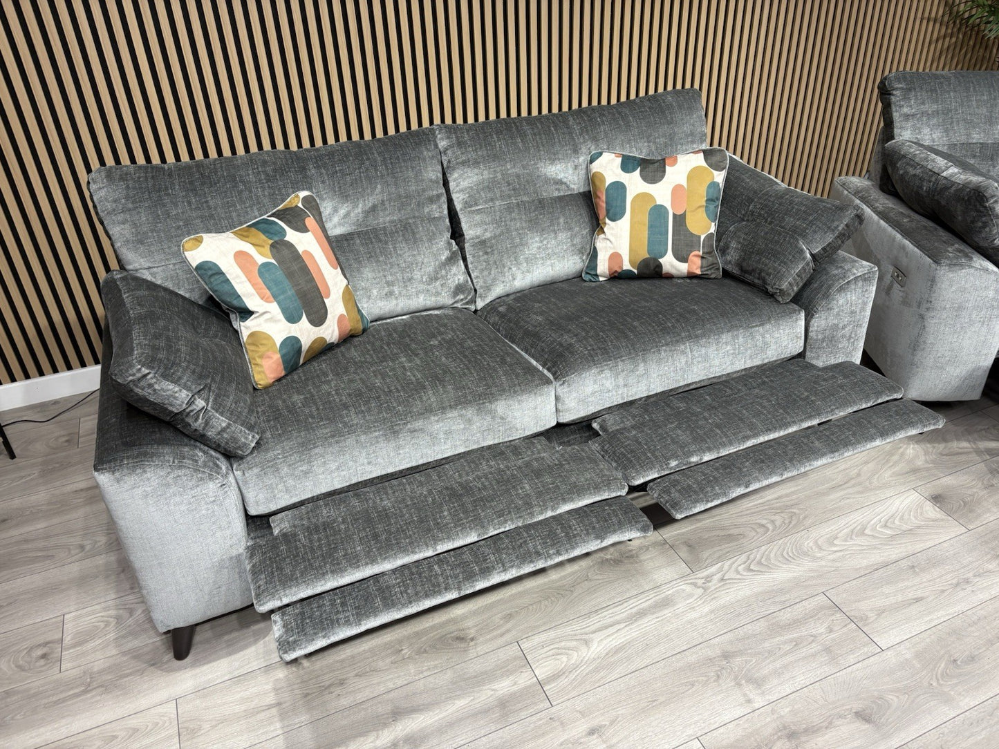 Furniture Village MALIBU Fabric 3 Seater Sofa + Armchair, Recliners - RRP £3,440