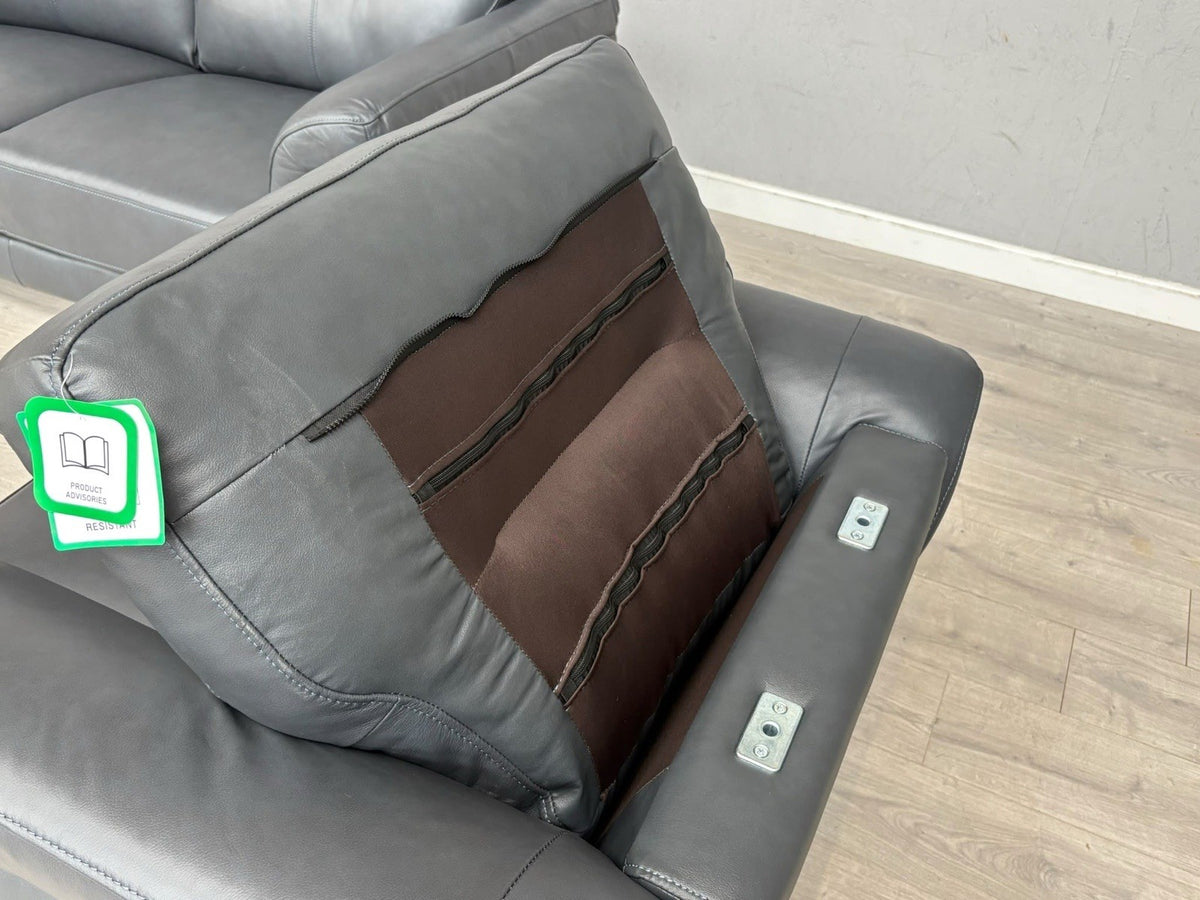 DFS Coben Leather 2 Seater Sofa + Armchair Set - RRP £1428 (Read Description)
