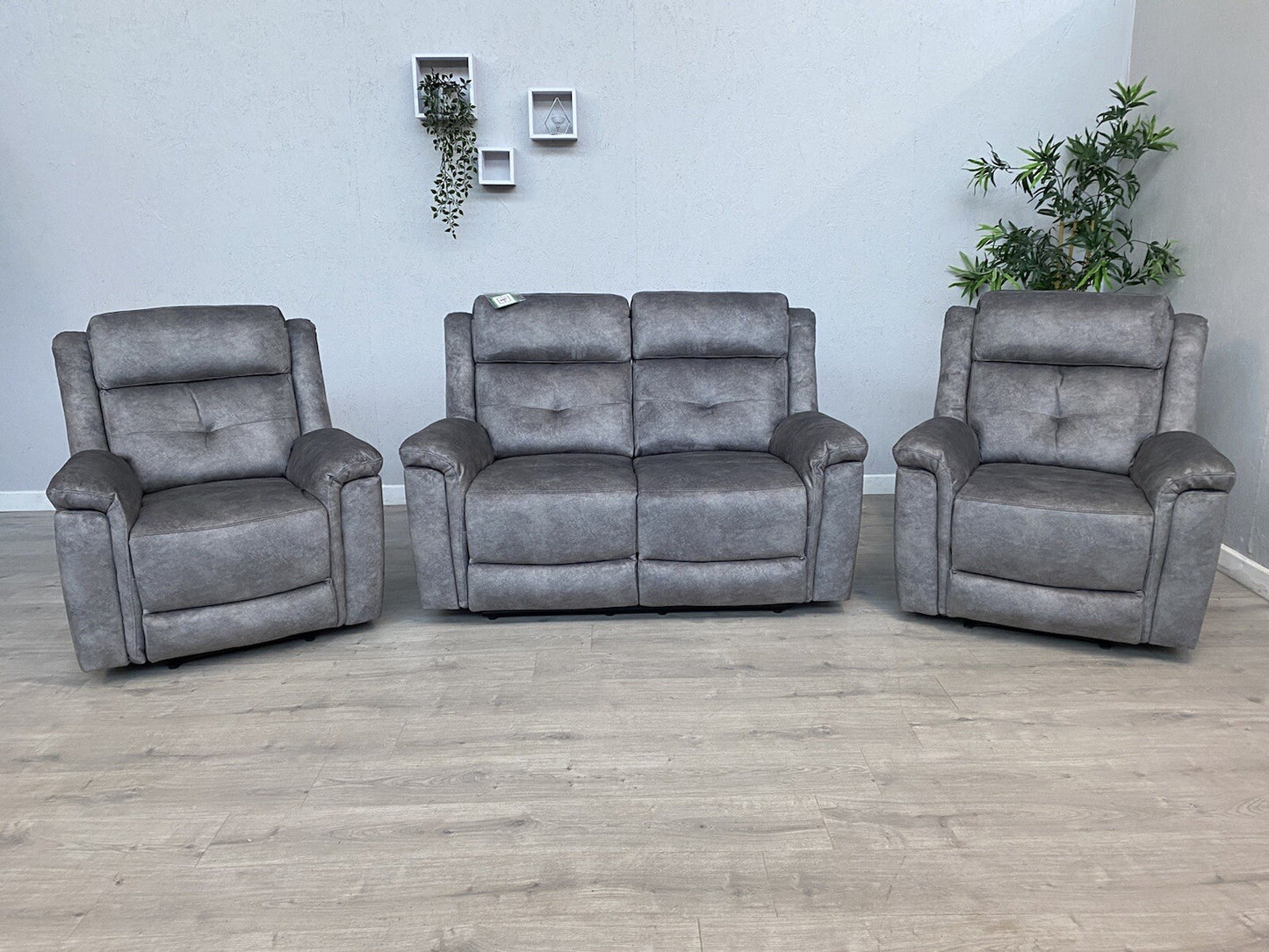 DFS - CASIMIR Style Fabric 2 Seater Sofa + 2 x Armchairs, Recliners - RRP £2,297