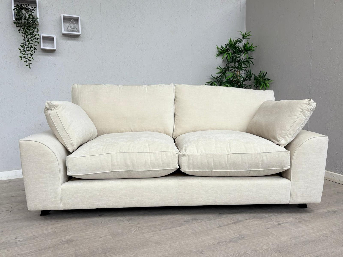 NEXT - STAMFORD Large 3 Seater Grand Sit Sofa, Fine Chenille Oyster - RRP £1,450